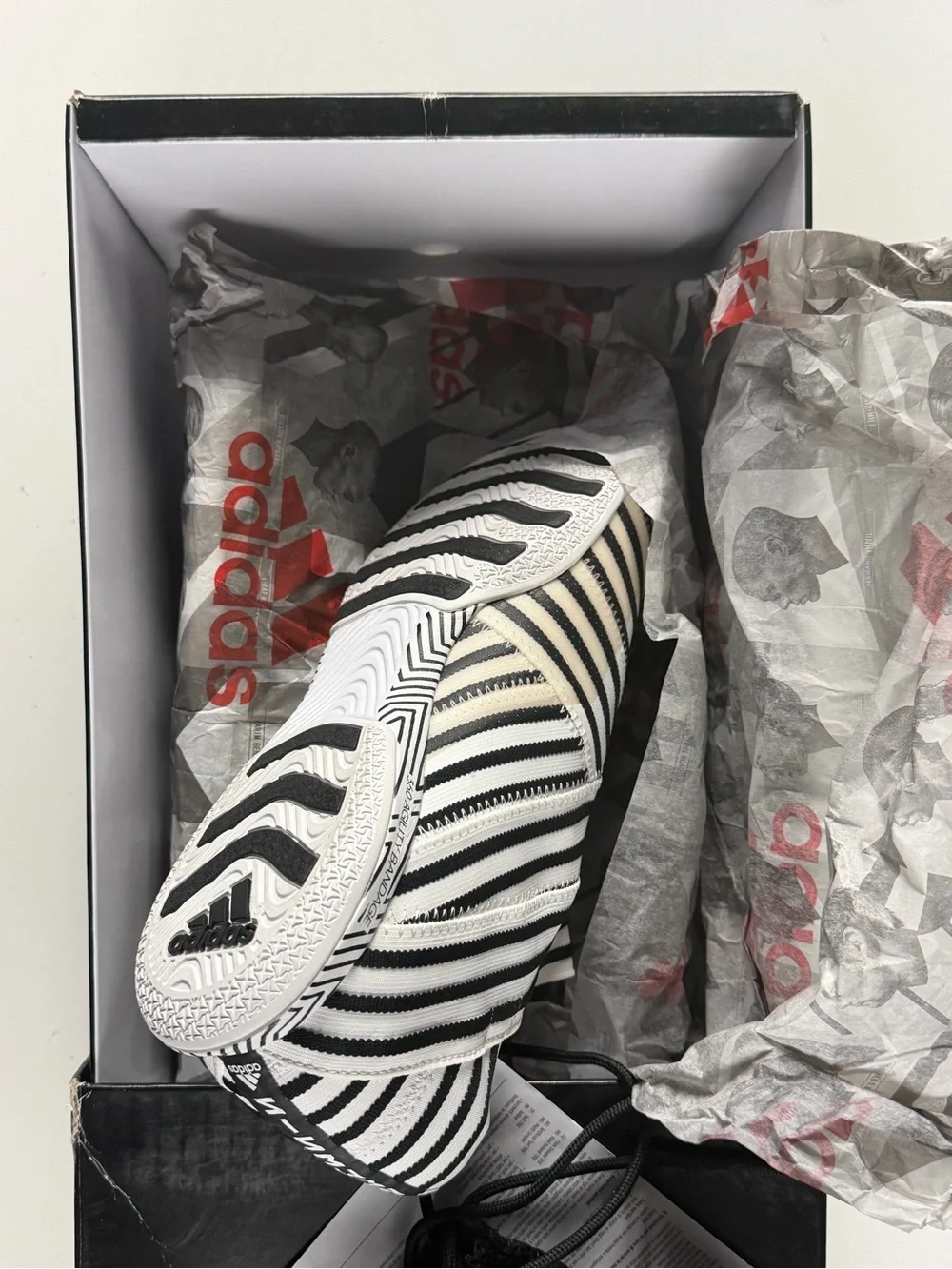 Adidas Messi Nemeziz Tango 17+ 360AGILI Soccer Shoes Black White Gum Slip-On